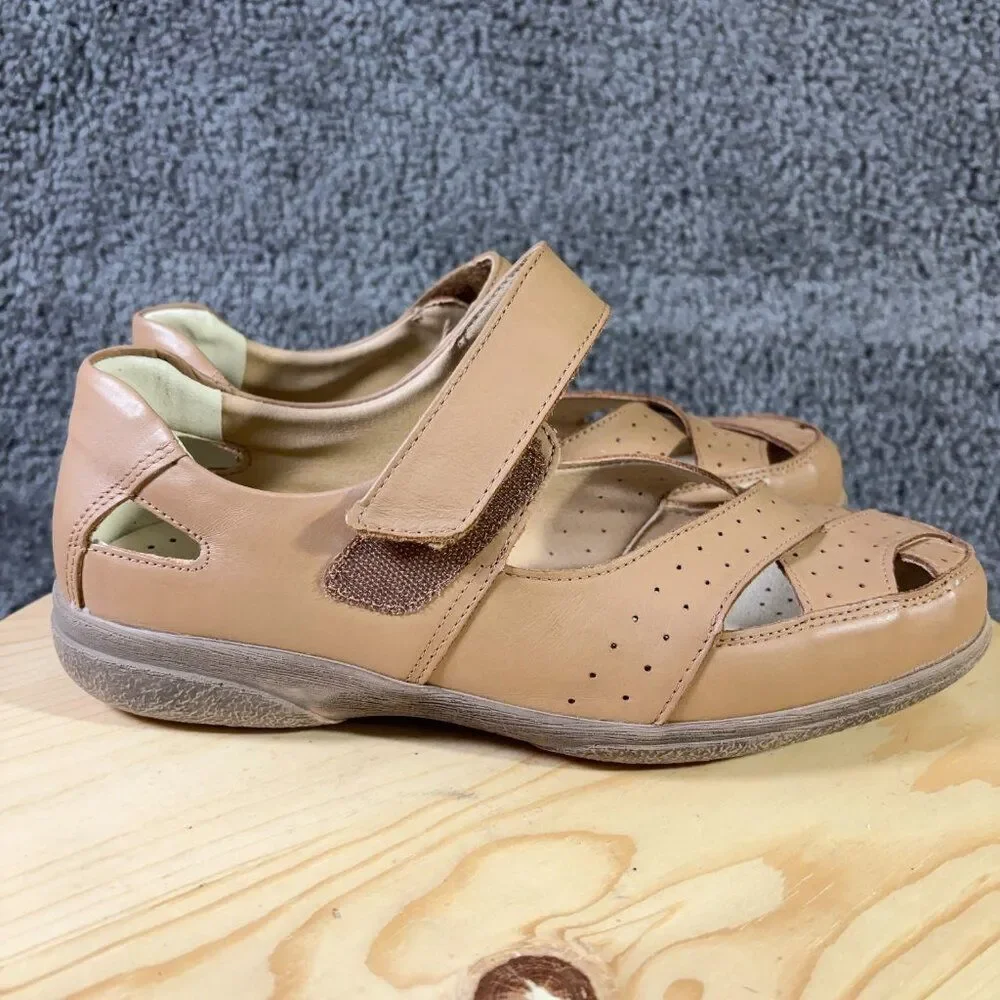 Cosyfeet Shelley Comfort Shoe Womens Size 10 Extra Wide 6E Leather Brown Loafer
